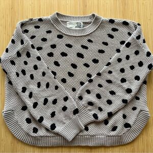 Jackson Rowe XS, Dark Beige & Black Patterned Sweater